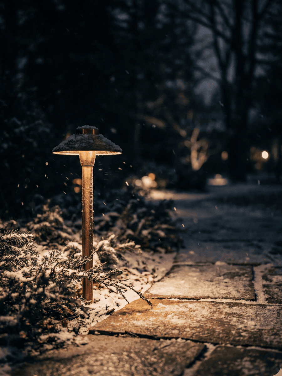 Solid brass landscape lighting fixtures